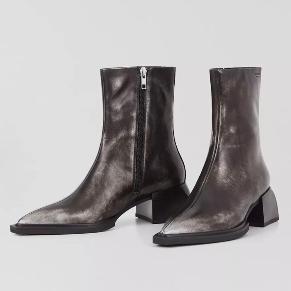 Vagabond Metallic Ankle Boots - Picture 2 of 14